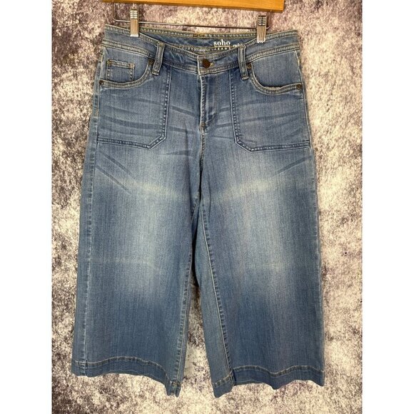 New York & Co Jeans Women's 6 Soho Culotte Mid Rise Crop Ankle Jeans Boho Modern - Picture 1 of 12